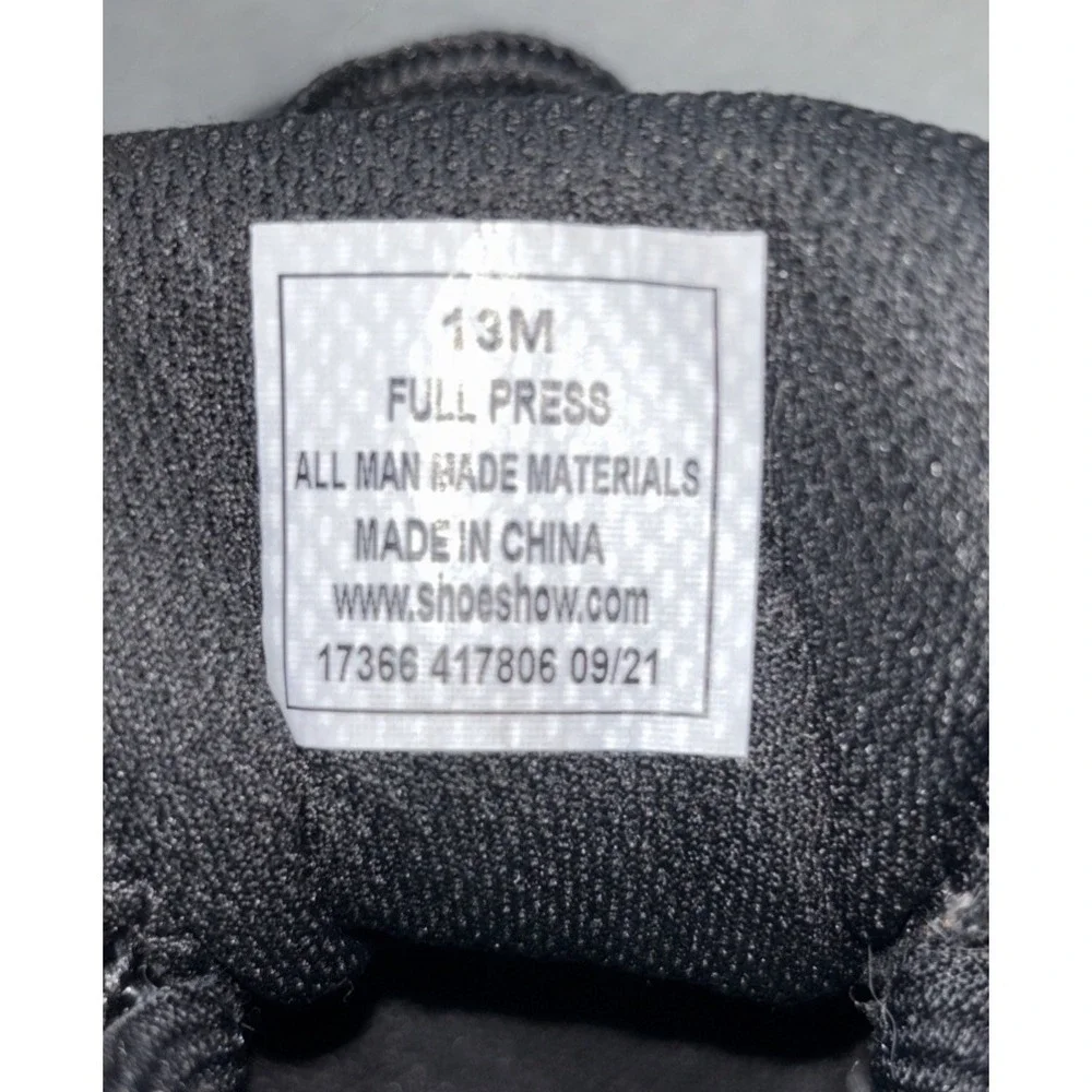 Shaq Sneakers Solid Black High Top Boys Size 13M Kids
